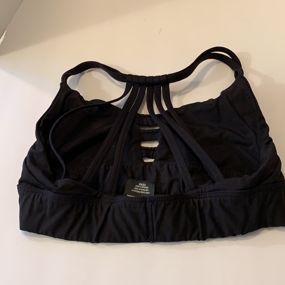 PINK (VICTORIA SECRET)ULTIMATE BLACK SPORTS BRA WITH STRING BACK SZ S GIRLS - Picture 3 of 4